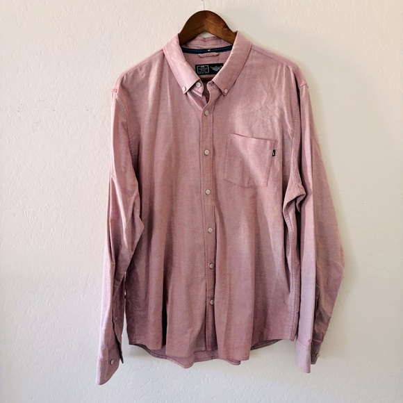Nike Light Maroon Button Down Shirt Long Sleeve Size Large - Picture 1 of 10